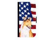 USA American Flag with Collie Smooth Cell Phone case Cover for IPHONE 4 or 4S