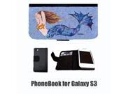 Mermaid Brunette Mermaid Cell Phonebook Cell Phone case Cover for GALAXY S3 8337