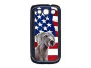 USA American Flag with Weimaraner Cell Phone Cover GALAXY S111