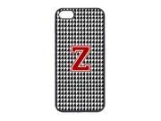 Houndstooth Black Letter Z Monogram Initial Cell Phone Cover IPHONE 5