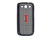 Houndstooth Black Letter I Monogram Initial Cell Phone Cover GALAXY S111