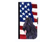 USA American Flag with Briard Cell Phonebook Cell Phone case Cover for IPHONE 4 or 4S