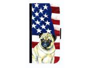 USA American Flag with Pug Cell Phonebook Cell Phone case Cover for IPHONE 5 or 5S