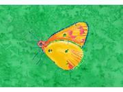 Butterfly Orange on Green Fabric Placemat
