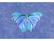 Butterfly on Slate Blue Fabric Placemat