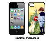 Little Boy with his Golden Retriever Cell Phone cover IPHONE4
