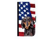 USA American Flag with Dachshund Cell Phonebook Cell Phone case Cover for GALAXY S3