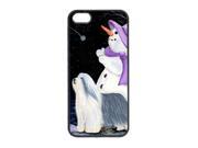 Snowman with Bearded Collie Cell Phone Cover IPHONE 5