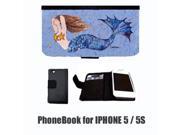 Mermaid Brunette Mermaid Cell Phonebook Cell Phone case Cover for IPHONE 5 or 5S 8337