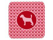 Set of 4 Beagle Valentine Hearts Foam Coasters