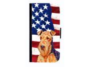 USA American Flag with Airedale Cell Phonebook Cell Phone case Cover for IPHONE 5 or 5S