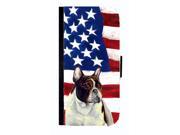 USA American Flag with French Bulldog Cell Phonebook Cell Phone case Cover for GALAXY 4S