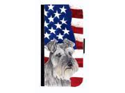 USA American Flag with Schnauzer Cell Phonebook Cell Phone case Cover for IPHONE 5 or 5S
