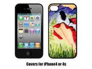 Lady with her Japanese Chin Cell Phone cover IPHONE4