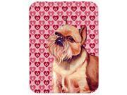Brussels Griffon Hearts Love and Valentine s Day Glass Cutting Board Large