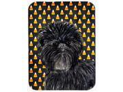 Affenpinscher Candy Corn Halloween Portrait Glass Cutting Board Large