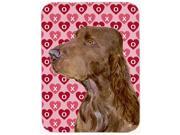 Field Spaniel Hearts Love and Valentine s Day Glass Cutting Board Large