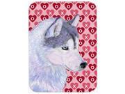 Siberian Husky Hearts Love and Valentine s Day Glass Cutting Board Large