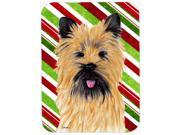 Cairn Terrier Candy Cane Holiday Christmas Glass Cutting Board Large