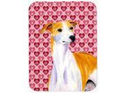 Whippet Hearts Love and Valentine s Day Portrait Glass Cutting Board Large