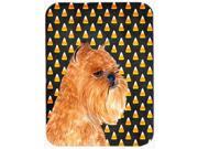 Brussels Griffon Candy Corn Halloween Portrait Glass Cutting Board Large