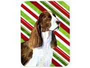Springer Spaniel Candy Cane Holiday Christmas Glass Cutting Board Large