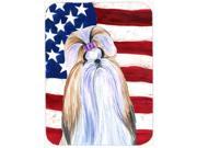 USA American Flag with Shih Tzu Glass Cutting Board Large