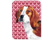 Beagle Hearts Love and Valentine s Day Portrait Glass Cutting Board Large