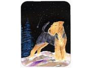 Starry Night Welsh Terrier Glass Cutting Board Large