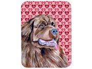 Newfoundland Hearts Love and Valentine s Day Portrait Glass Cutting Board Large