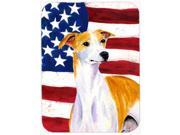 USA American Flag with Whippet Glass Cutting Board Large