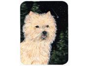 Starry Night Cairn Terrier Glass Cutting Board Large