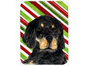 Gordon Setter Candy Cane Holiday Christmas Glass Cutting Board Large