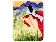 Lady with her Japanese Chin Glass Cutting Board Large