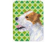 Jack Russell Terrier St. Patrick s Day Shamrock Glass Cutting Board Large