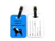 Pair of 2 Canaan Dog Luggage Tags