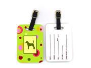 Pair of 2 English Foxhound Luggage Tags
