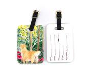 Pair of 2 Golden Retriever Luggage Tags