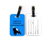 Pair of 2 Affenpinscher Luggage Tags