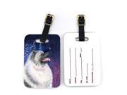 Starry Night Keeshond Luggage Tags Pair of 2