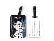 Starry Night Dalmatian Luggage Tags Pair of 2