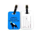 Pair of 2 Boston Terrier Luggage Tags