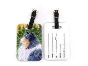 Pair of 2 Sheltie Luggage Tags