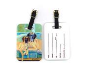 Pair of 2 Great Dane Luggage Tags