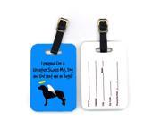 Pair of 2 Greater Swiss Mountain Dog Luggage Tags