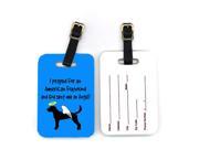 Pair of 2 American Foxhound Luggage Tags