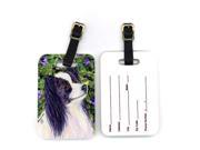 Pair of 2 Papillon Luggage Tags