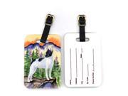 Pair of 2 Rat Terrier Luggage Tags