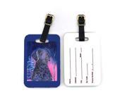 Starry Night Curly Coated Retriever Luggage Tags Pair of 2