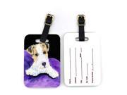 Pair of 2 Fox Terrier Luggage Tags